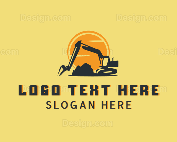 Heavy Equipment Excavator Logo