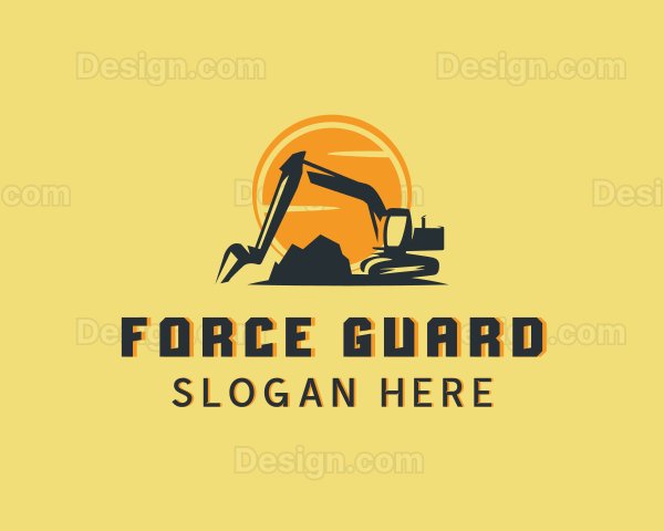 Heavy Equipment Excavator Logo