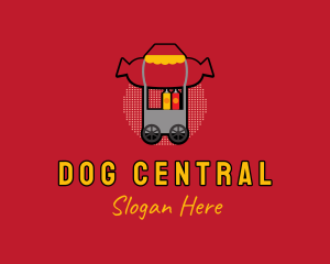 Retro Hot Dog Stall logo design