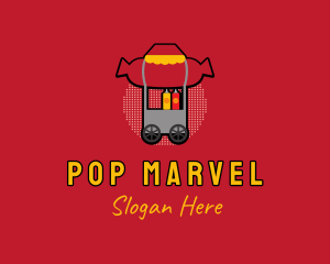 Retro Hot Dog Stall logo design