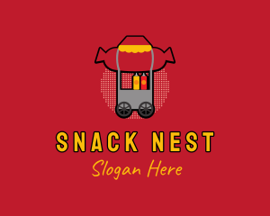 Retro Hot Dog Stall logo design