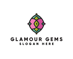 Floral Jewelry Gem Spa logo design