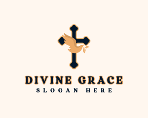 Religion Cross Dove logo