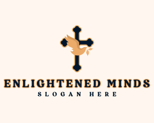 Religion Cross Dove logo