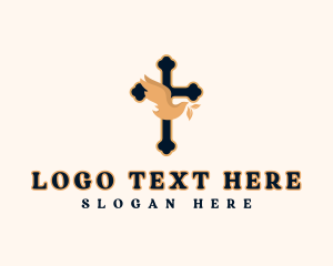 Religion - Religion Cross Dove logo design