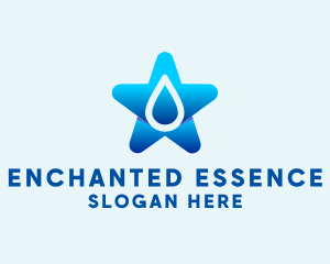 Star Water Droplet  logo design