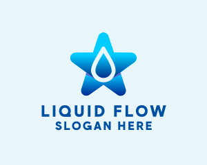 Star Water Droplet  logo design