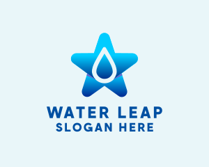 Star Water Droplet  logo design