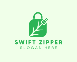 Plant Zipper Shopping Bag logo