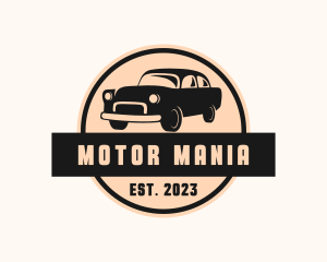 Retro Car Mechanic logo design