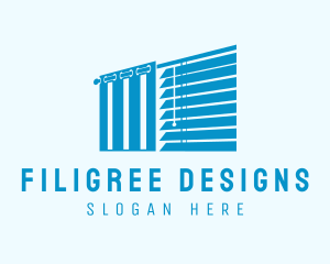 Interior Design Curtain logo design