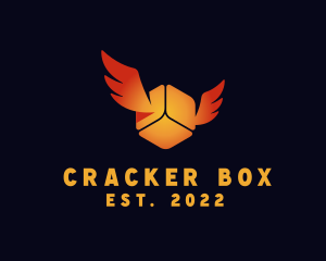 Delivery Box Wings logo design