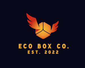 Delivery Box Wings logo design