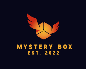 Delivery Box Wings logo design