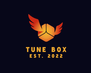 Delivery Box Wings logo design