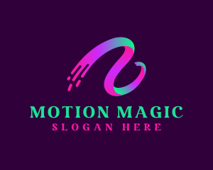 Ribbon Wave Motion  logo design