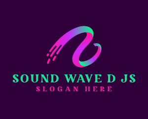 Ribbon Wave Motion  logo design