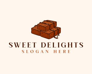 Chocolate Brownies Dessert logo design