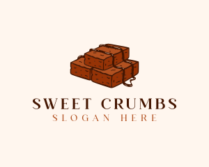 Chocolate Brownies Dessert logo design