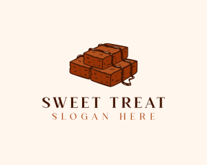 Chocolate Brownies Dessert logo design