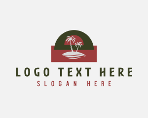 Palm Tree Sunset logo