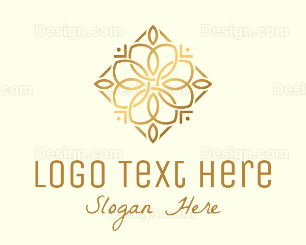 Gold Flower Diamond Logo