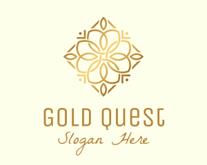 Gold Flower Diamond  logo design