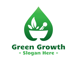 Green Salad Leaf logo design