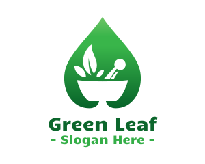 Green Salad Leaf logo design