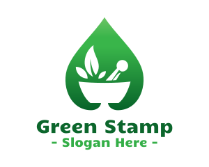 Green Salad Leaf logo design