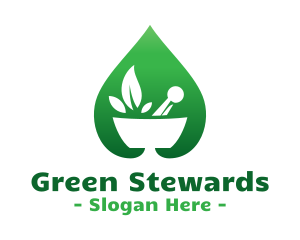 Green Salad Leaf logo design