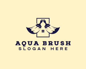 Paint Brush Home Renovation logo design