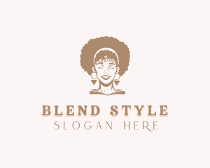 Hair Styling Salon Woman logo design