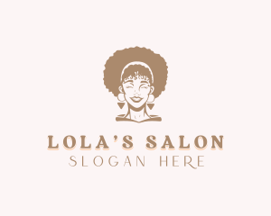 Hair Styling Salon Woman logo design