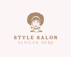 Hair Styling Salon Woman logo design