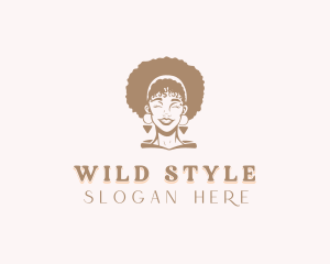 Hair Styling Salon Woman logo design