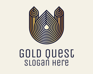 Gold Muslim Mosque logo design