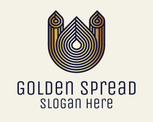 Gold Muslim Mosque logo design