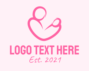 Woman Maternity Pediatrician  logo design