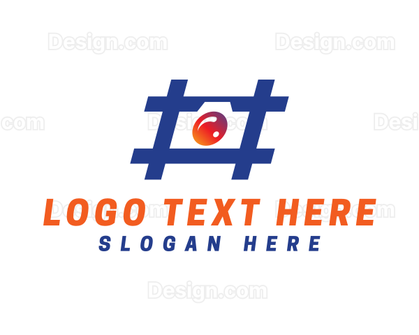 Hashtag Camera Photography Logo