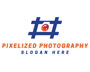 Hashtag Camera Photography logo design