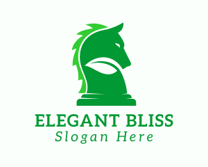 Leaf Knight Horse Chess logo