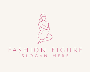 Pink Feminine Woman logo design