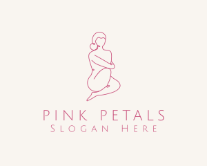 Pink Feminine Woman logo design