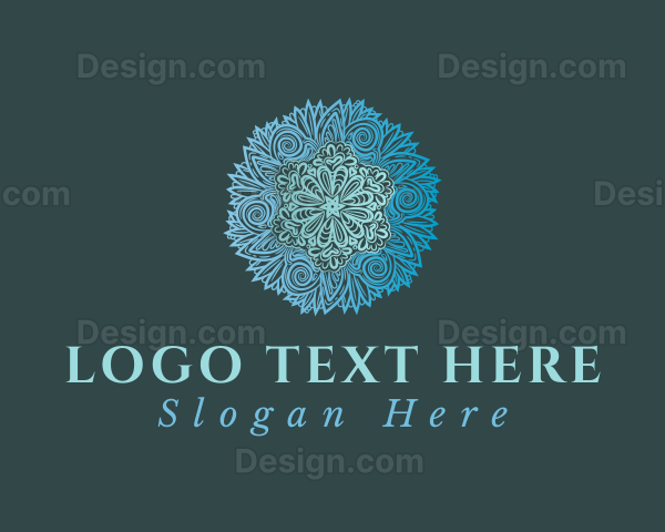 Blue Mandala Pattern Logo