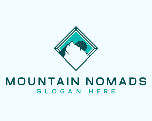 Mountain Peak Sunset logo design