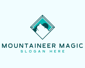 Mountain Peak Sunset logo design