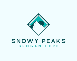 Mountain Peak Sunset logo design