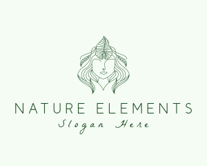 Nature Woman Face logo design