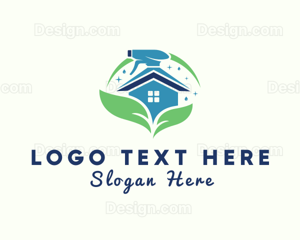 Natural House Cleaning Sprayer Logo